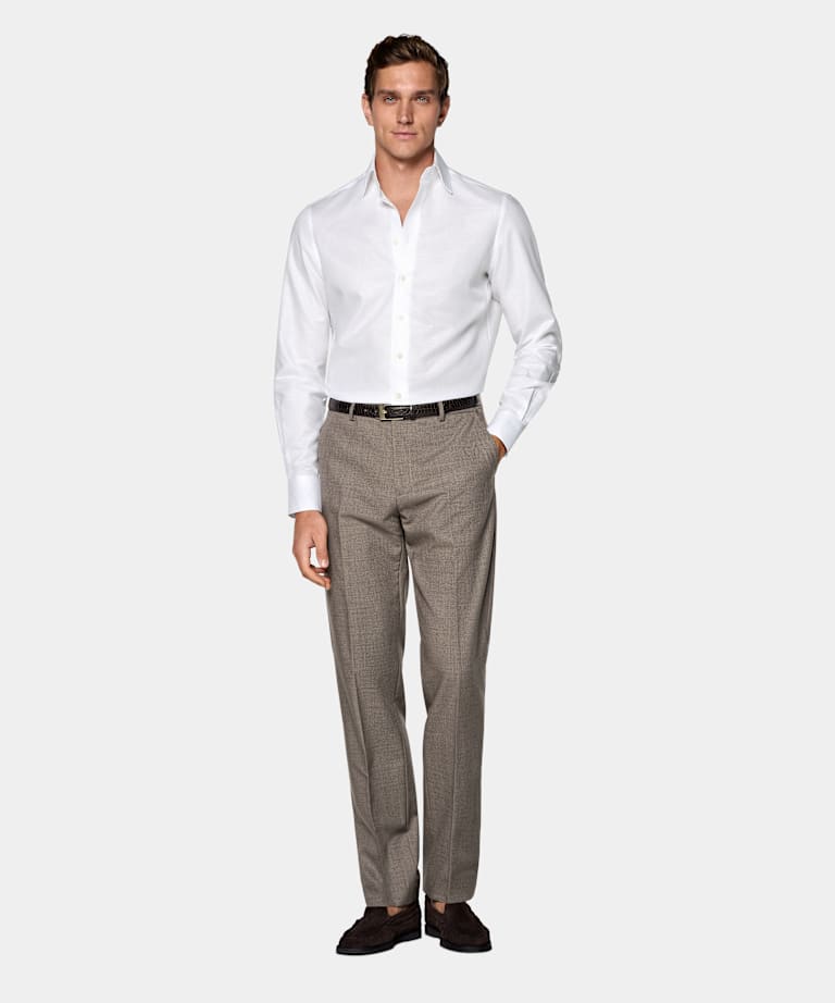 White Classic Collar Shirt