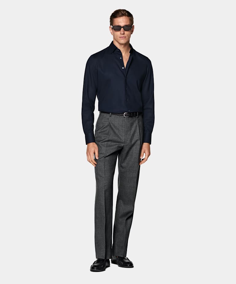 Navy Lyocell Shirt