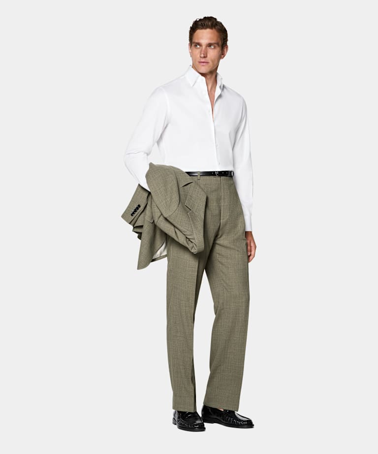 White Classic Collar Shirt