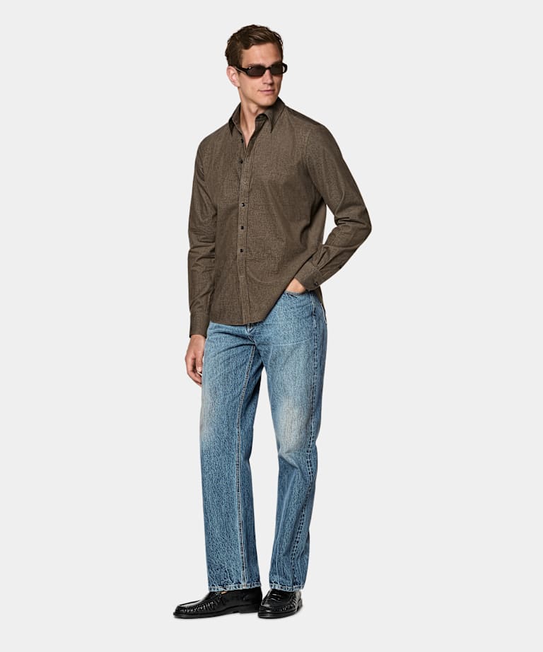Dark Green Corduroy Shirt
