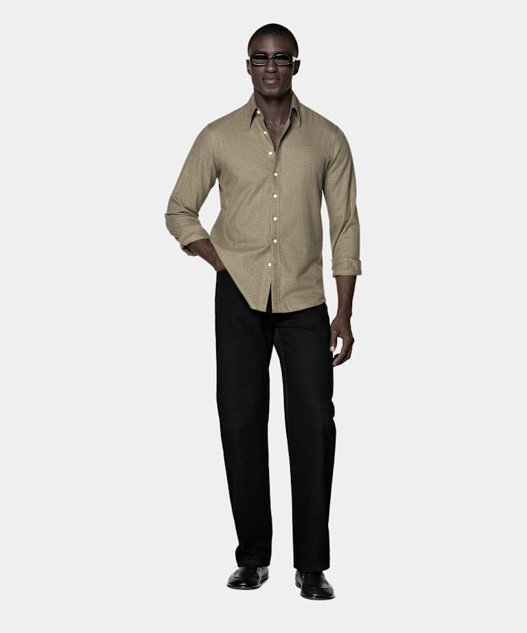 Mid Green Cotton Shirt