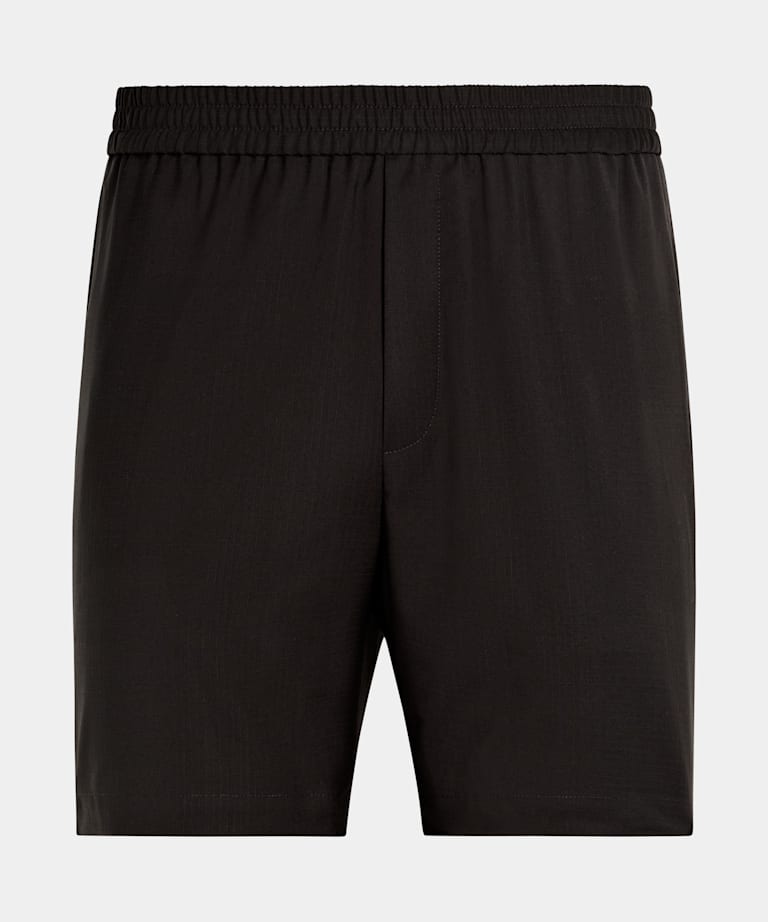 Dark Brown Straight Leg Shorts