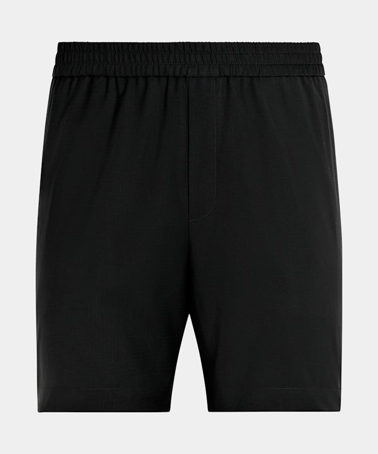 Black Straight Leg Shorts
