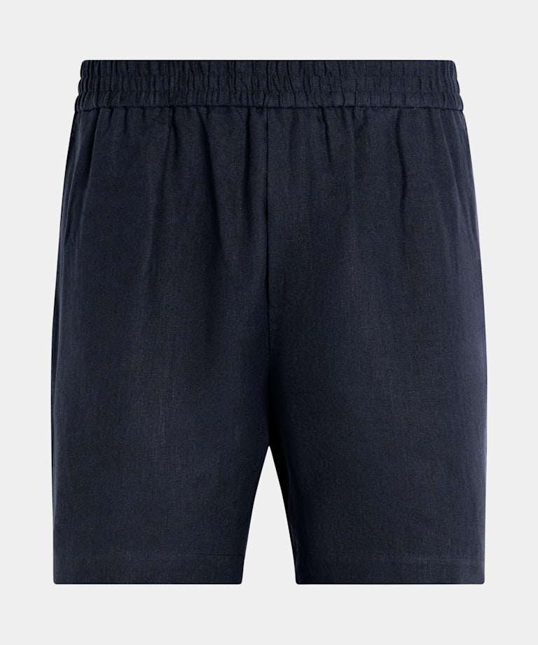 Navy Straight Leg Shorts