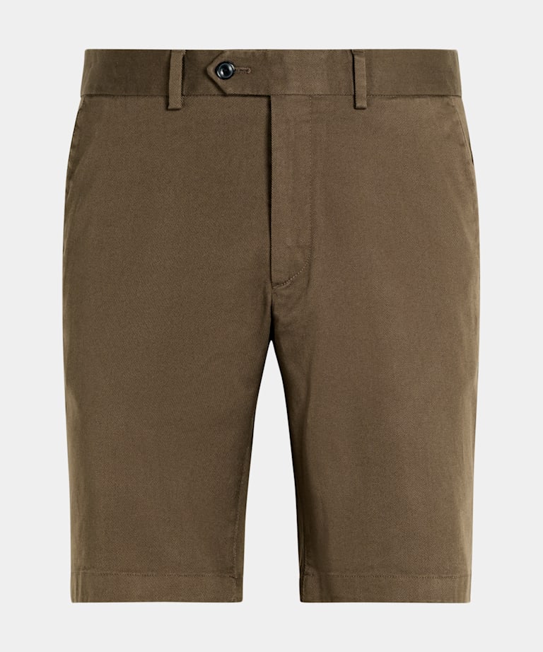 Shorts chino Slim Leg marron moyen