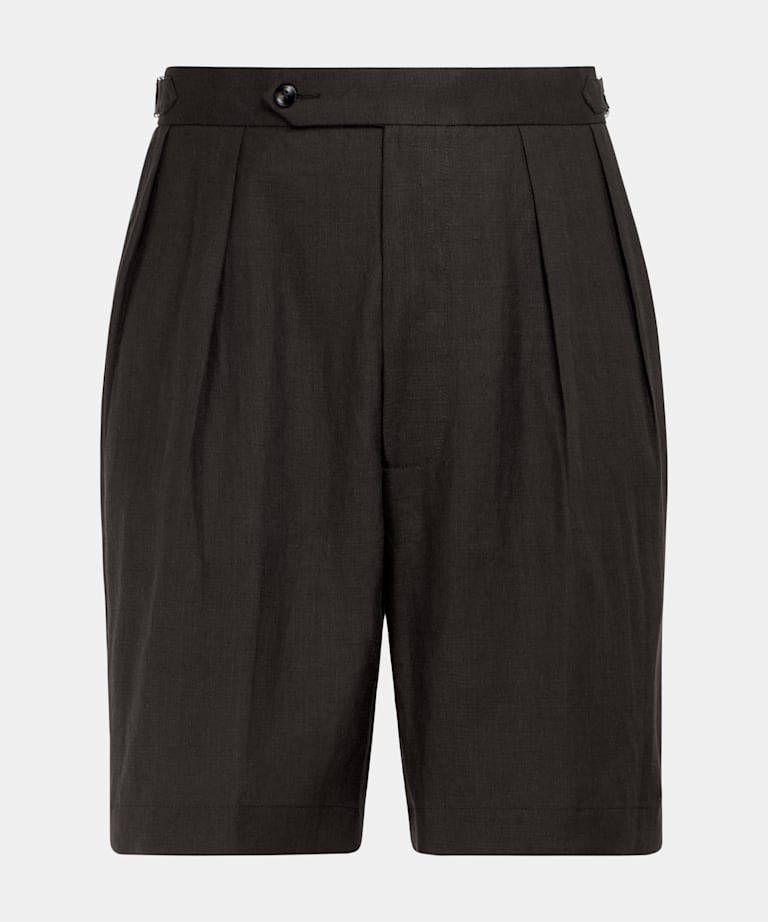 Short Straight Leg marron foncé