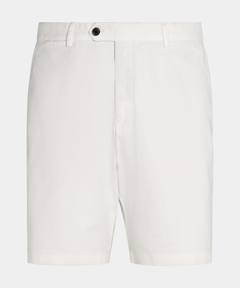 Short Slim Leg blanc cassé