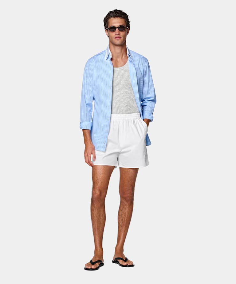 Off-White Straight Leg Shorts