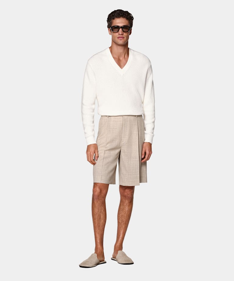 Sand Wide Leg Shorts