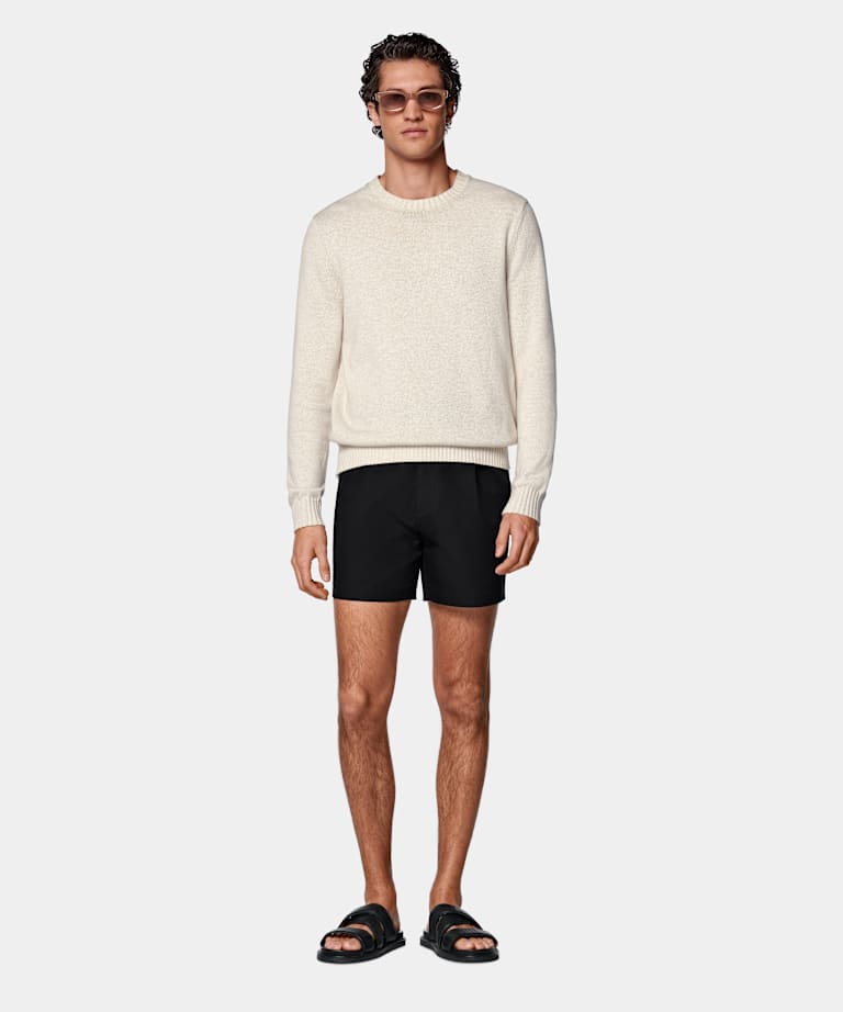 Black Straight Leg Shorts