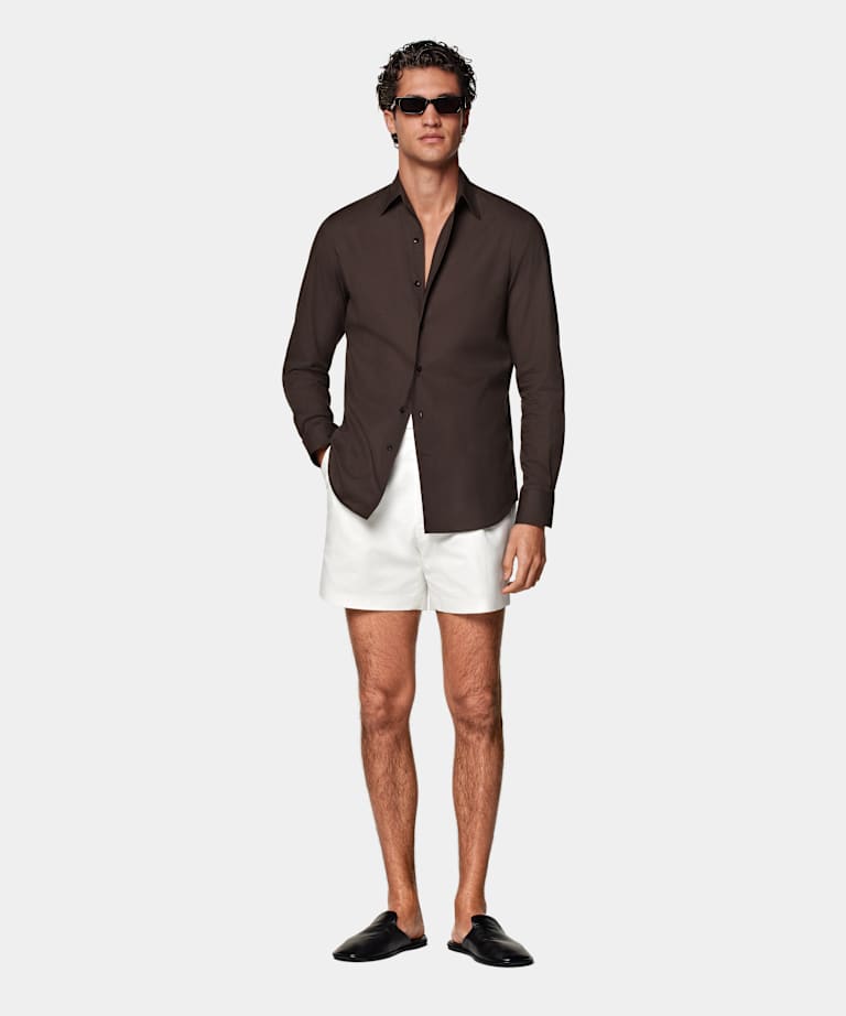 Off-White Straight Leg Shorts