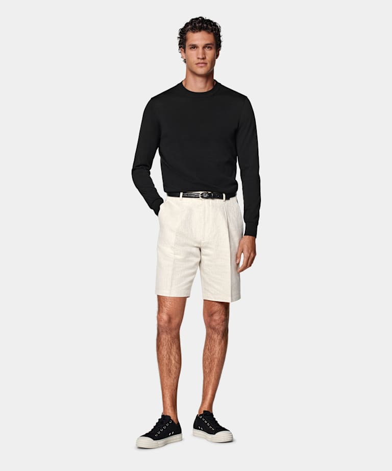 Sand Straight Leg Shorts