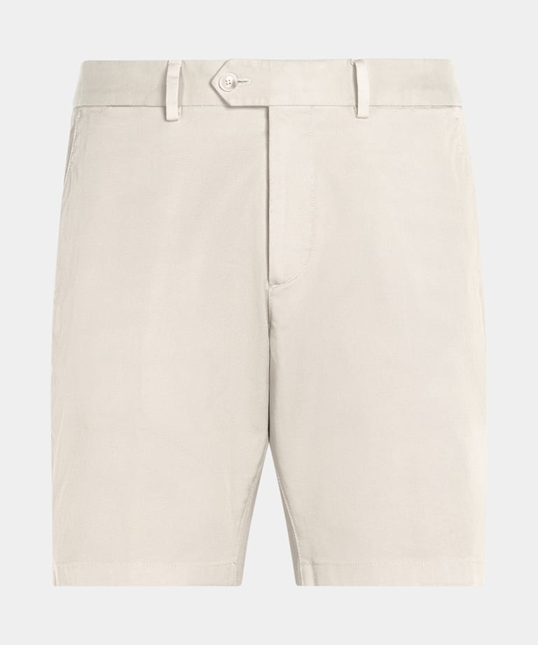 Light Brown Slim Leg Chino Shorts