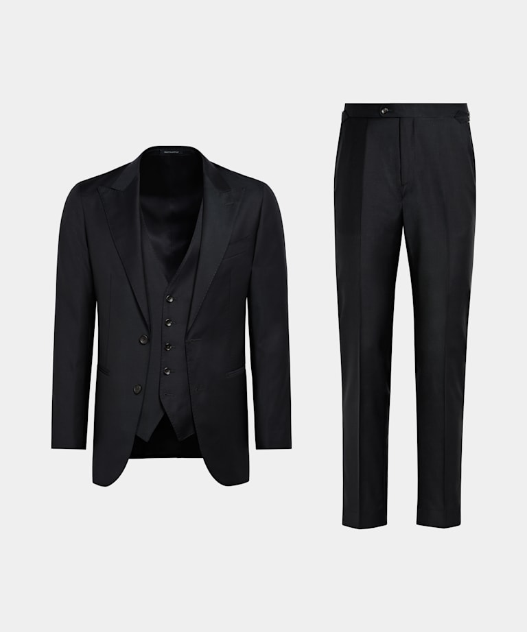 Navy Perennial Three-Piece Tailored Fit Havana Suit