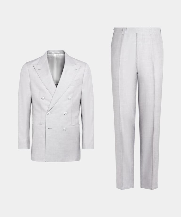 Light Grey Tailored Fit Havana Suit