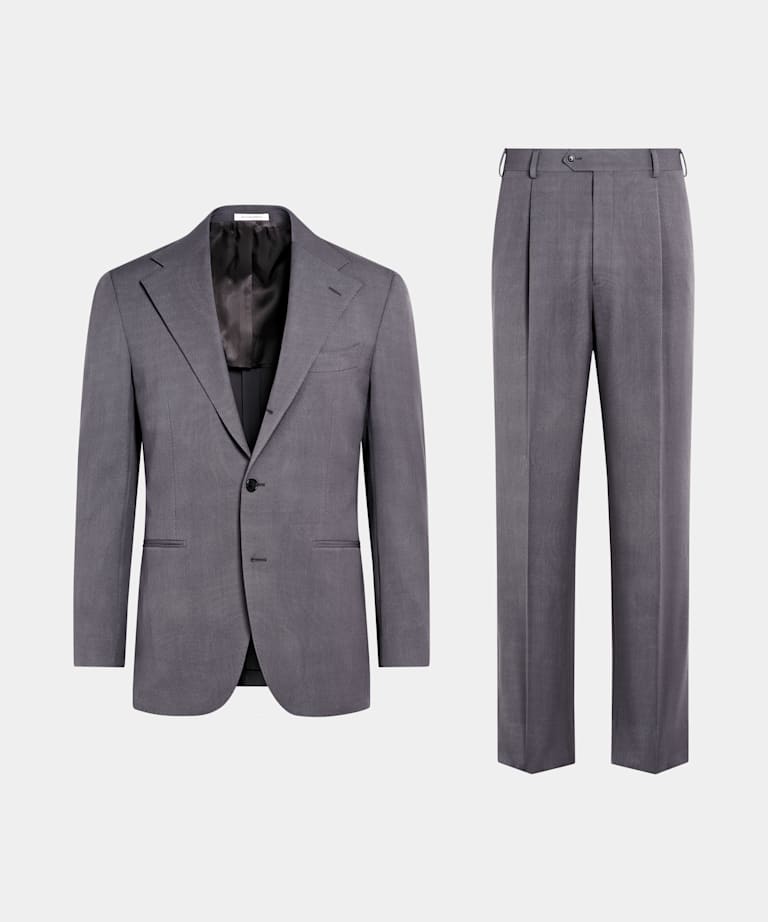 Mid Grey Relaxed Fit Roma Suit