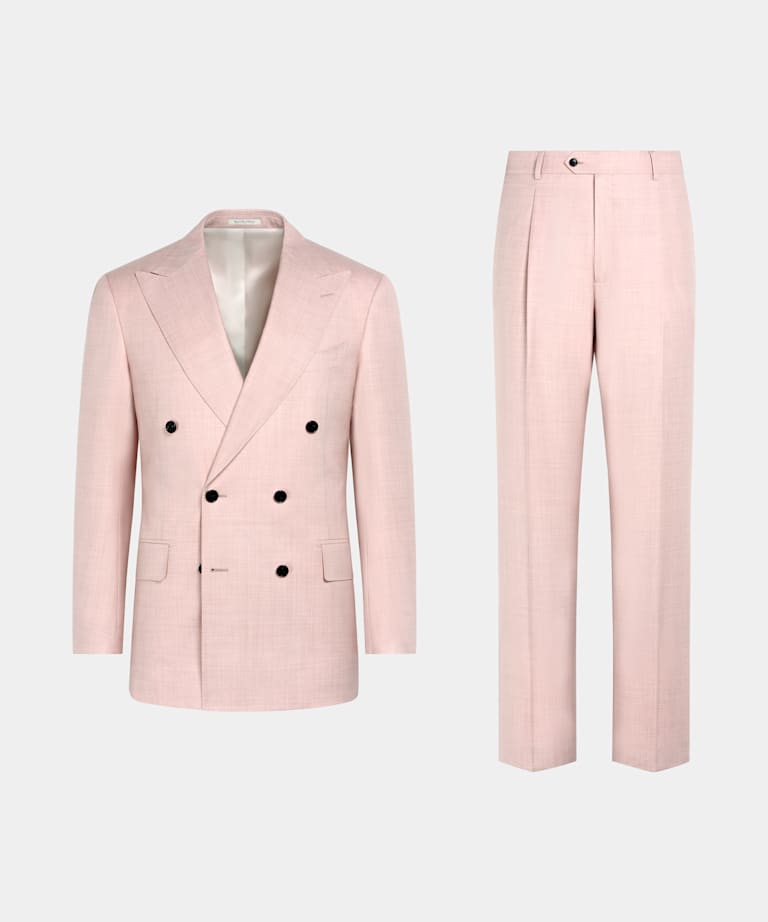 Pink Tailored Fit Milano Suit