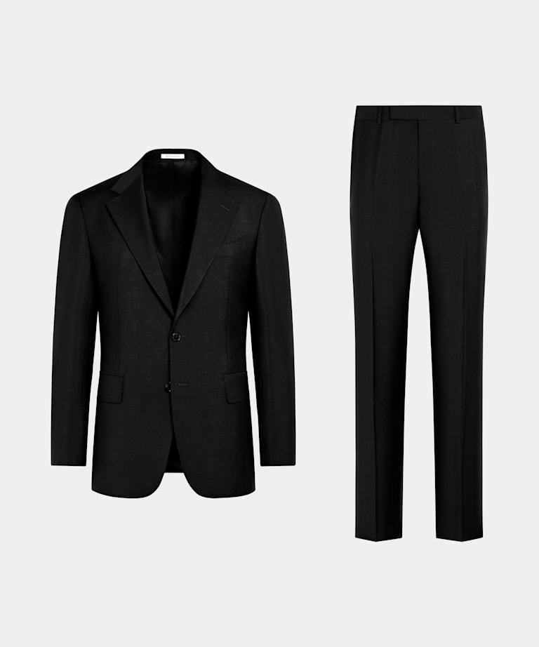 Black Tailored Fit Milano Suit