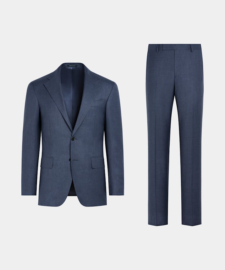 Mid Blue Tailored Fit Havana Suit