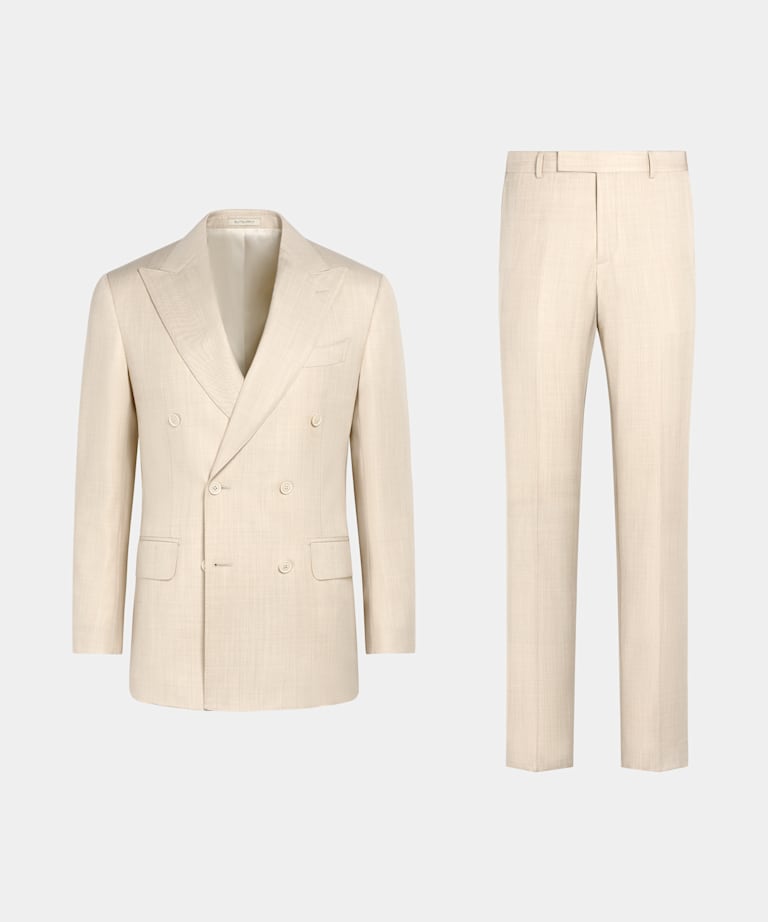 Sand Tailored Fit Milano Suit
