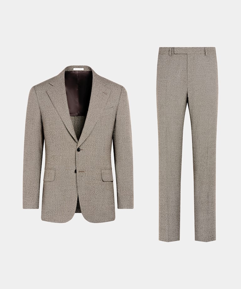 Mid Brown Tailored Fit Milano Suit