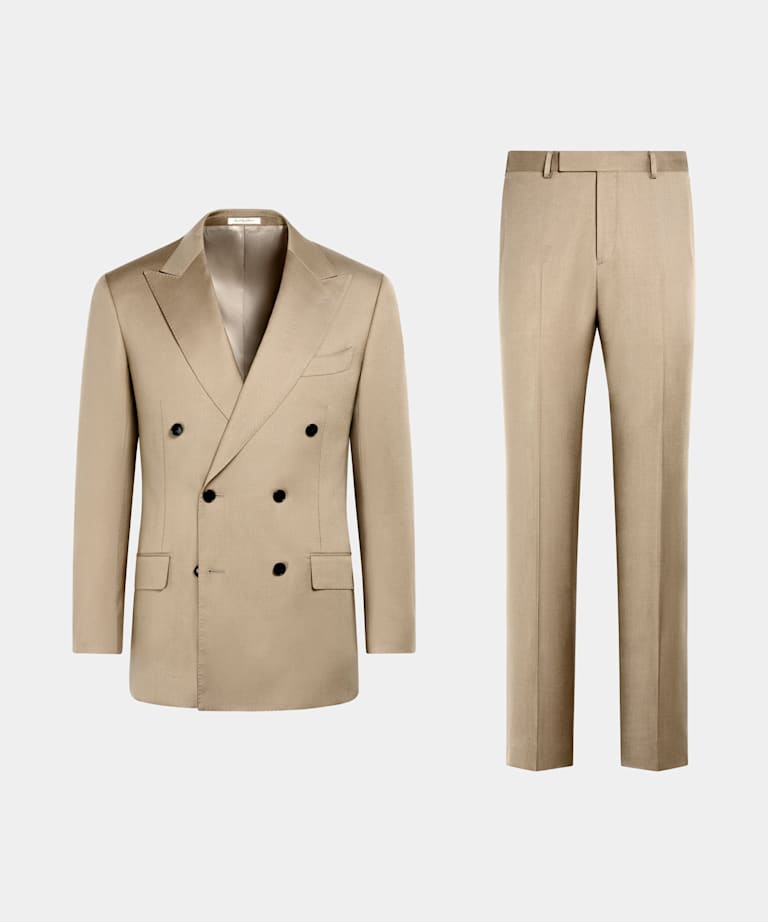 Sand Tailored Fit Milano Suit