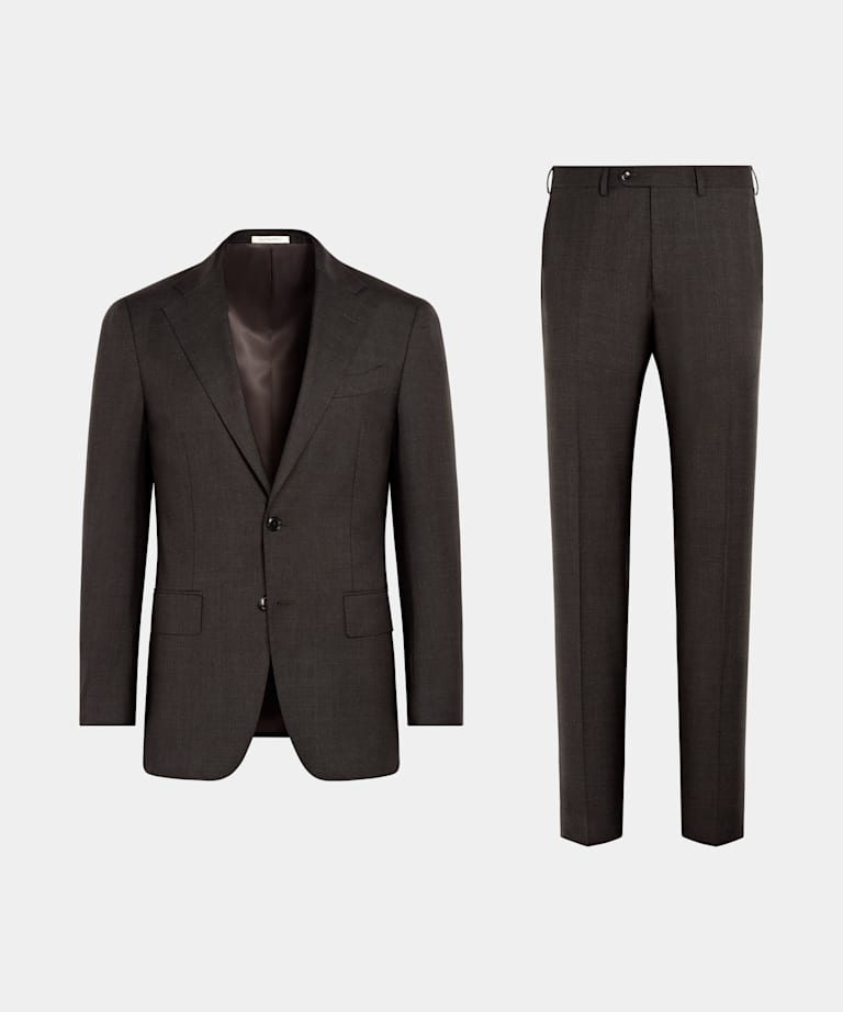 Dark Brown Perennial Tailored Fit Havana Suit