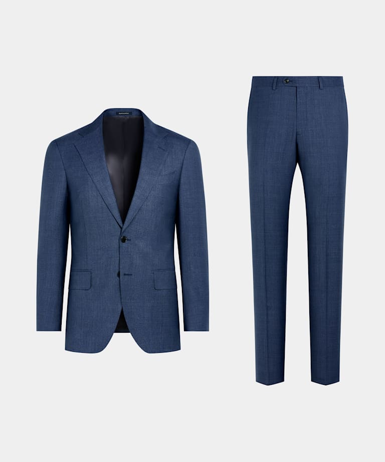 Mid Blue Perennial Tailored Fit Havana Suit