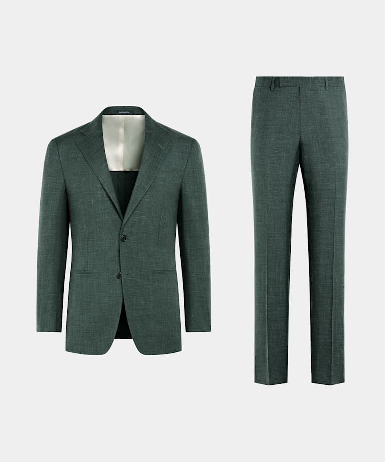 Mid Green Tailored Fit Havana Suit
