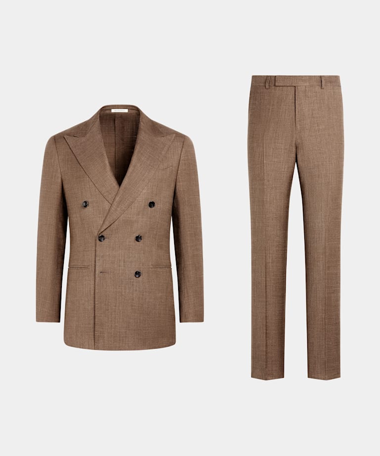 Mid Brown Tailored Fit Havana Suit