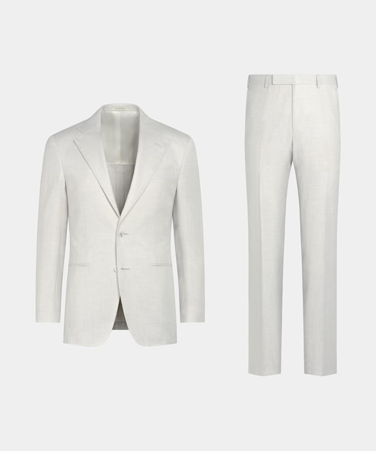 Light Grey Tailored Fit Havana Suit