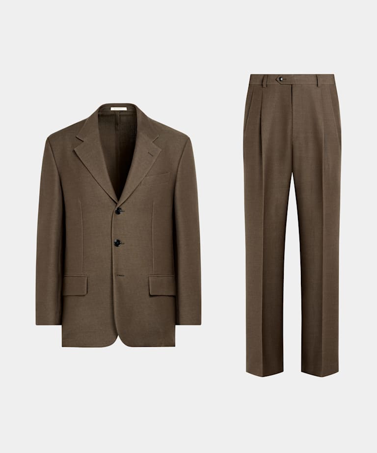 Traje Brera marr&oacute;n intermedio Relaxed fit