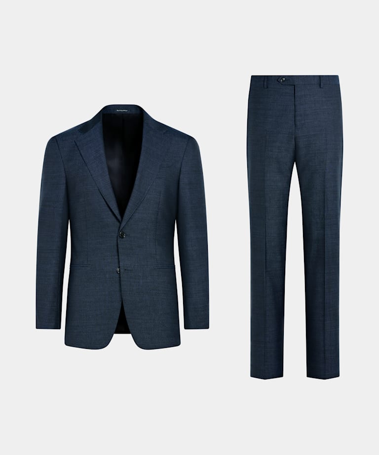 Abito Havana Perennial a quadri blu navy tailored fit