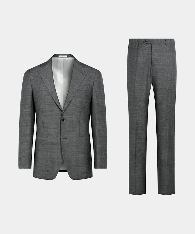 Abito Havana Perennial grigio a quadri tailored fit