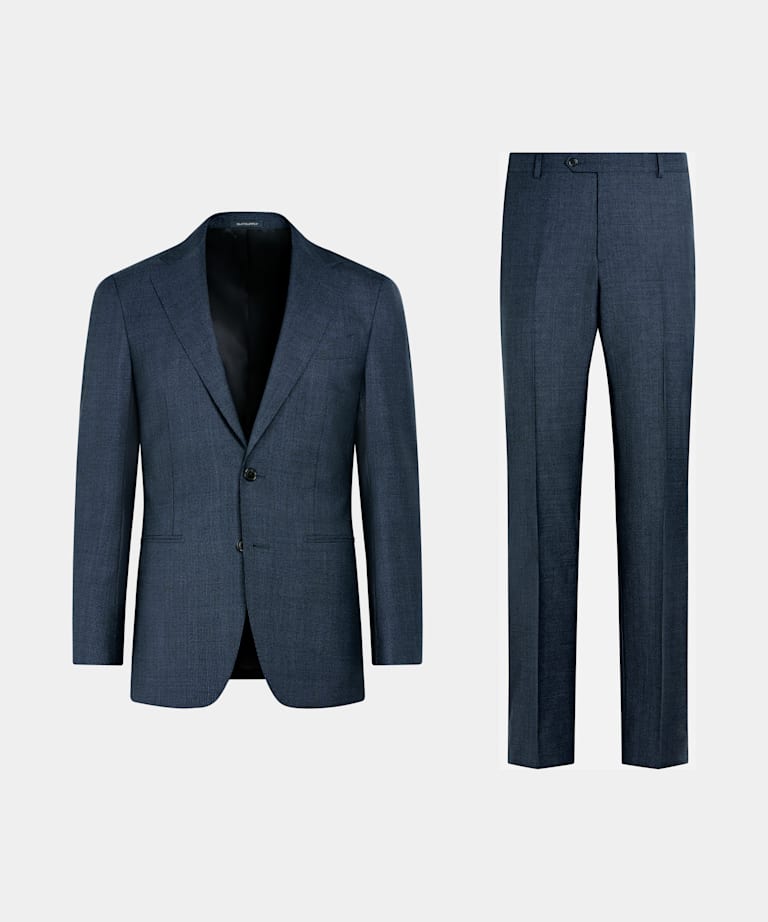 Navy Houndstooth Perennial Tailored Fit Havana Suit