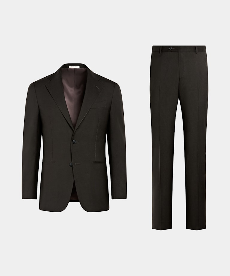 Dark Brown Perennial Tailored Fit Havana Suit