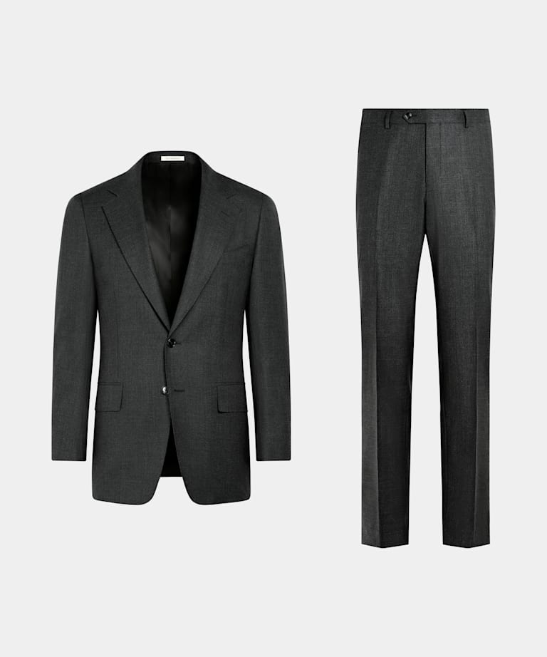 Abito Milano grigio scuro a quadri tailored fit