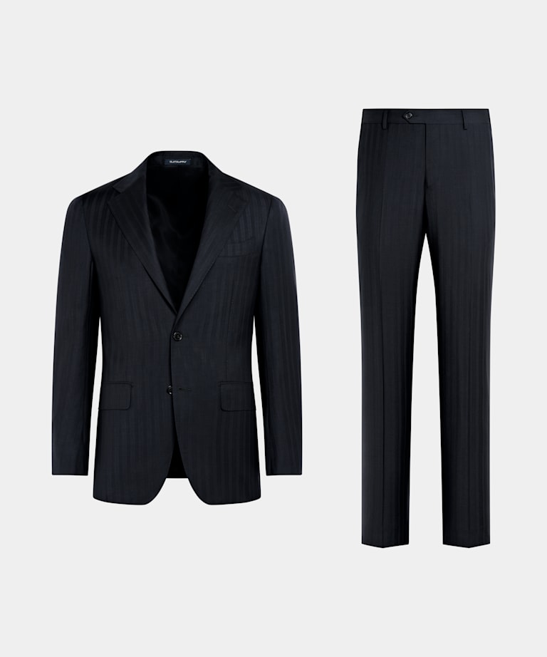 Abito Havana navy a righe tailored fit