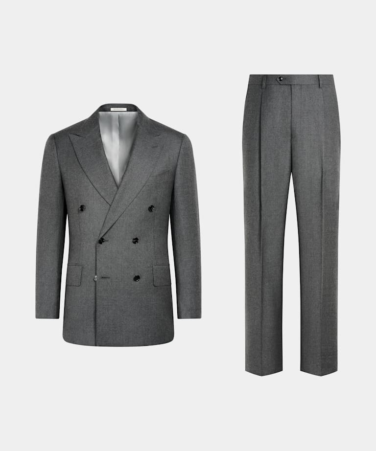 Mid Grey Tailored Fit Milano Suit