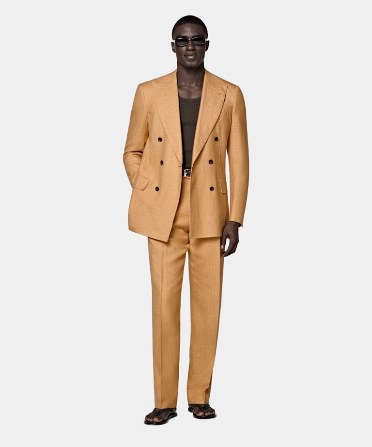 Traje Milano naranja corte Tailored Fit 