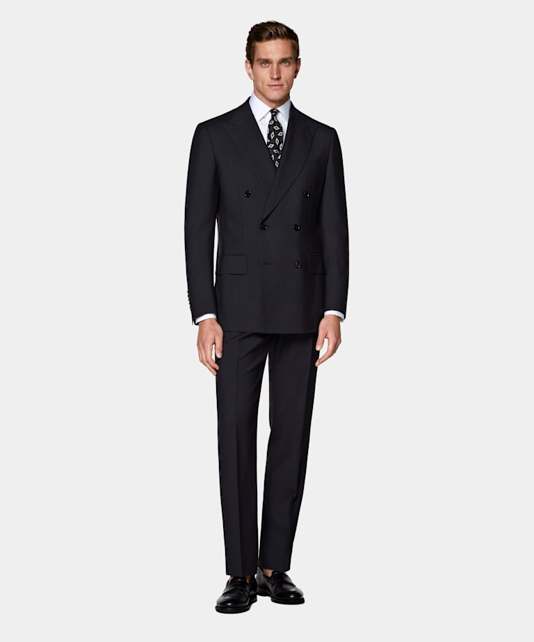 Navy Tailored Fit Milano Suit