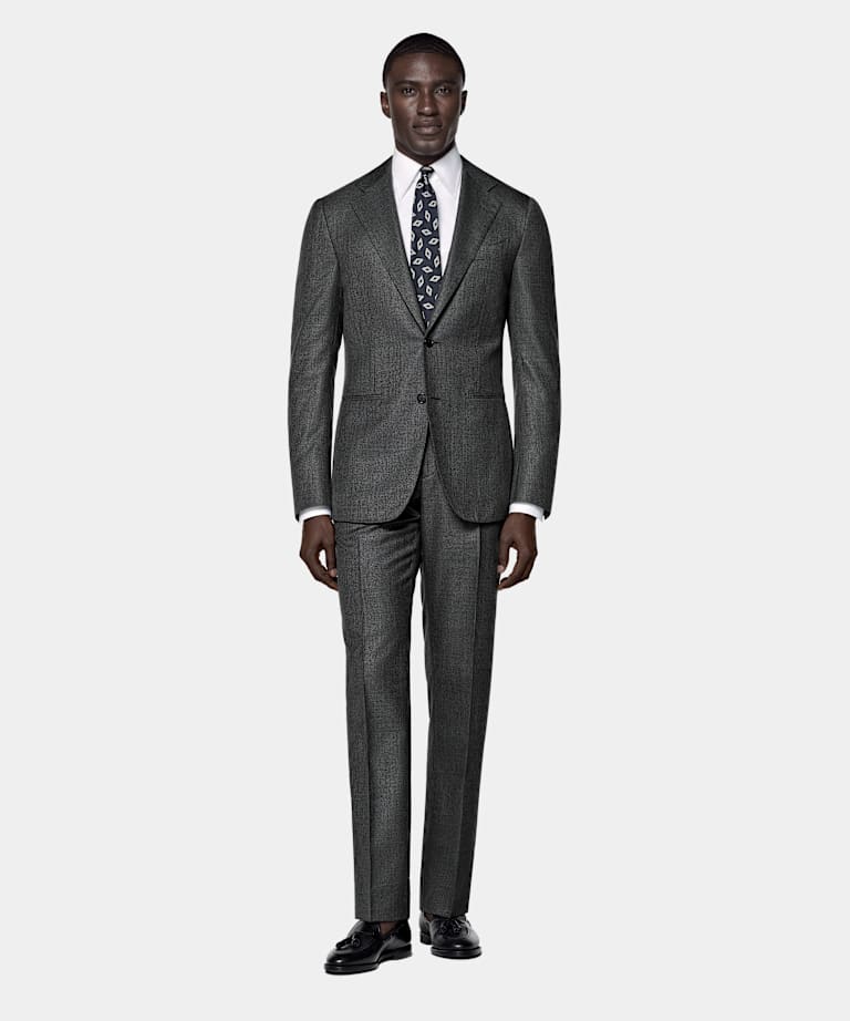 Dark Grey Tailored Fit Havana Suit