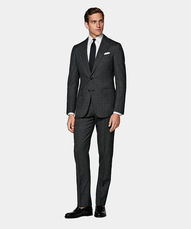 Dark Grey Perennial Tailored Fit Havana Suit