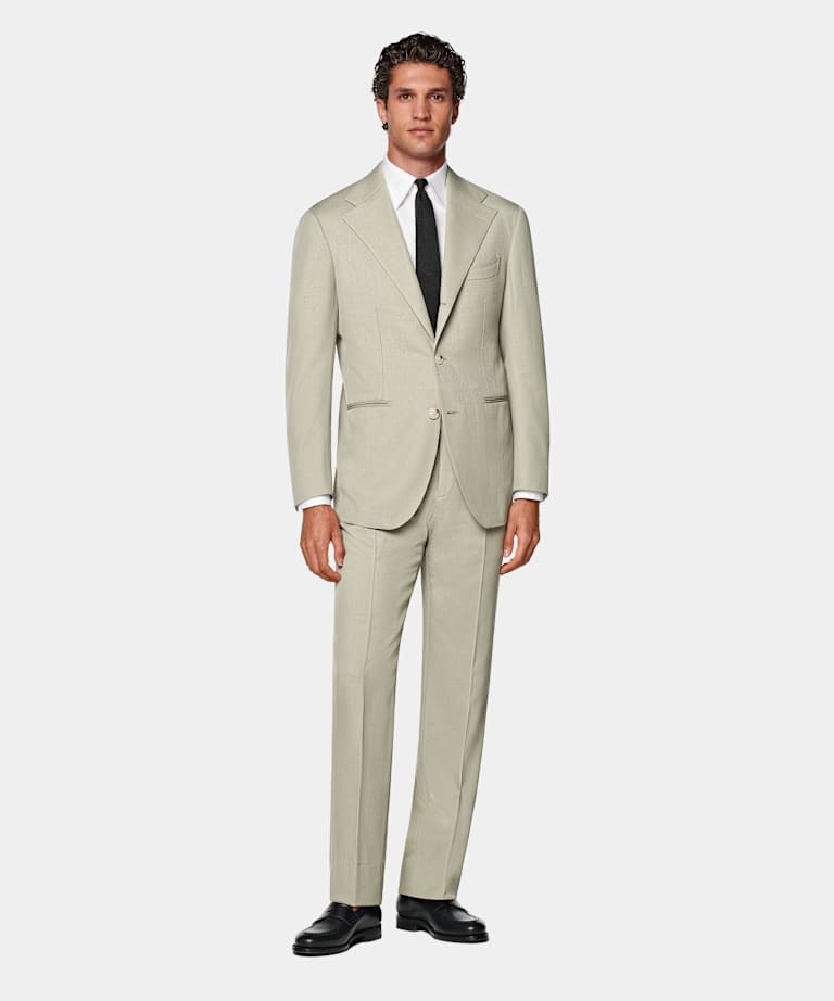 Traje Roma Perennial verde claro corte Relaxed