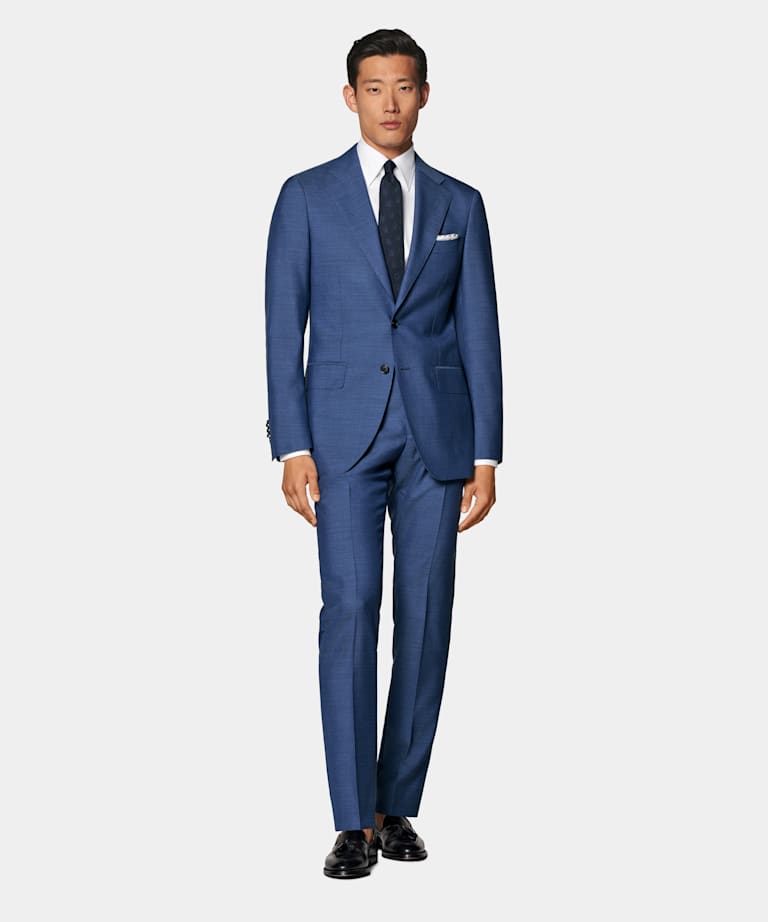 Mid Blue Perennial Tailored Fit Havana Suit