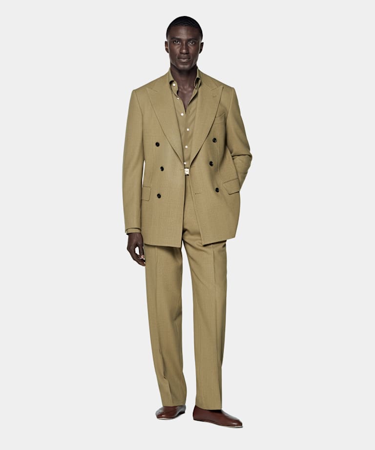 Mid Green Tailored Fit Milano Suit