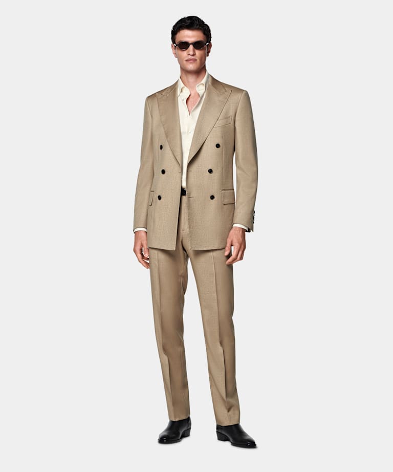 Mid Brown Tailored Fit Milano Suit