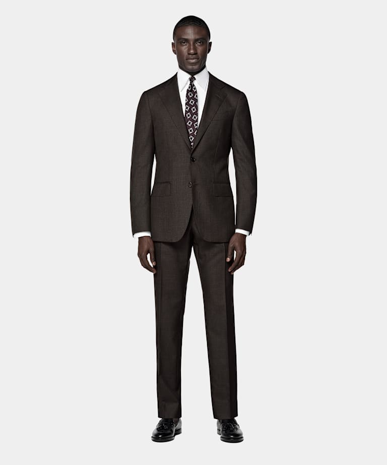 Dark Brown Perennial Tailored Fit Havana Suit