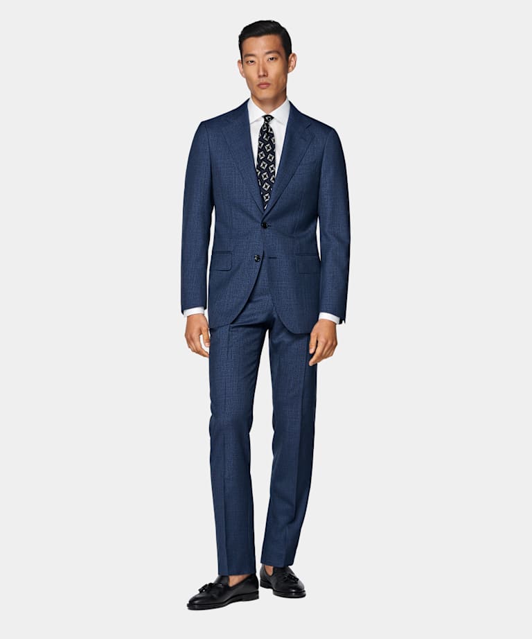 Mid Blue Perennial Tailored Fit Havana Suit