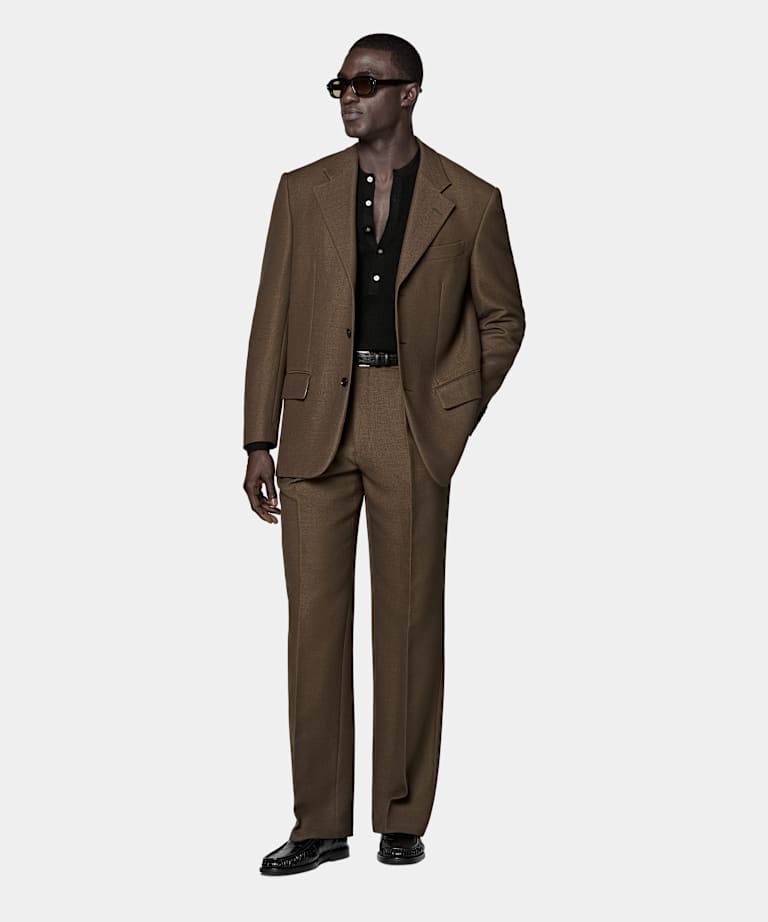 Costume Brera coupe relaxed vert moyen